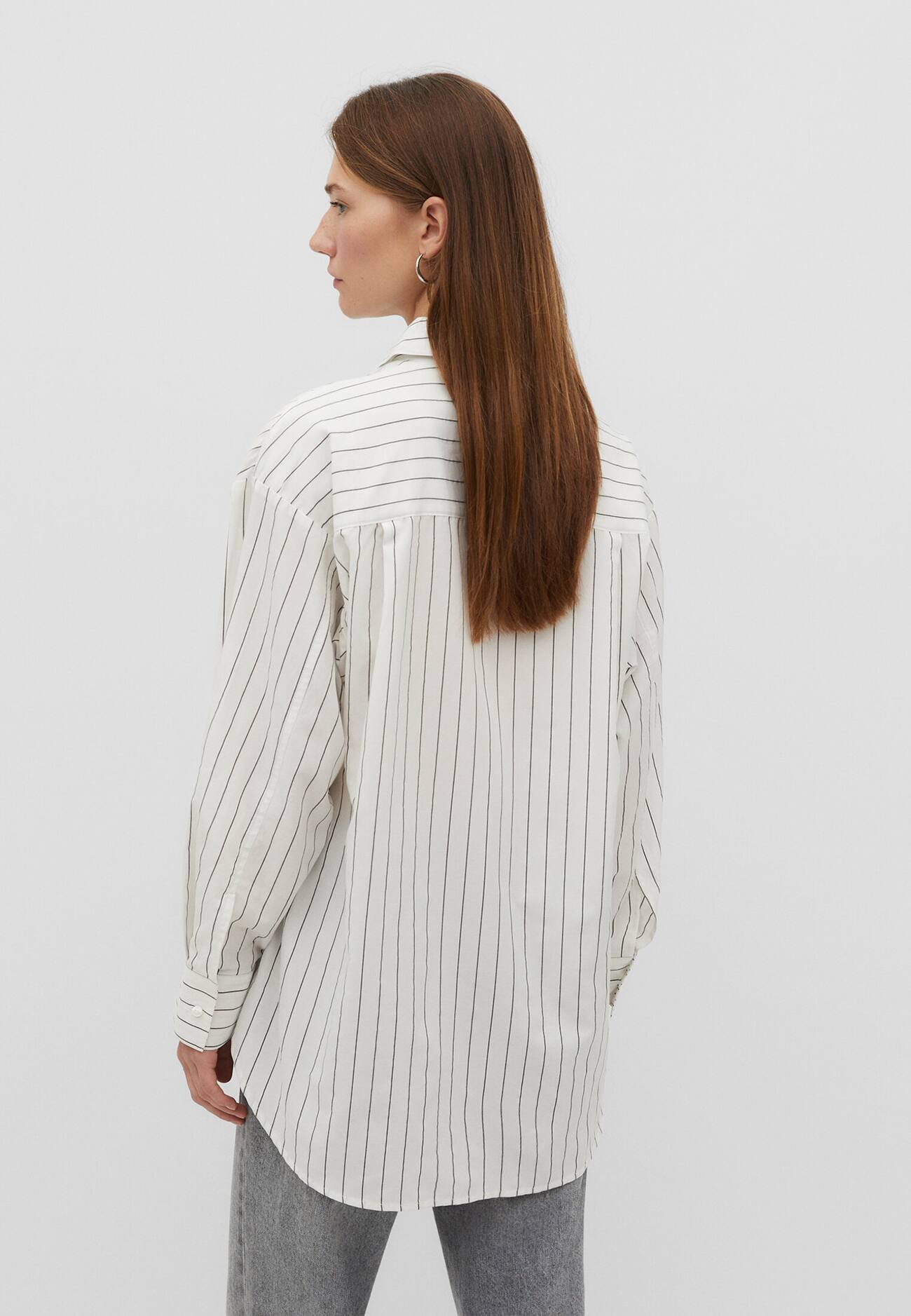 Camisa longa de popeline