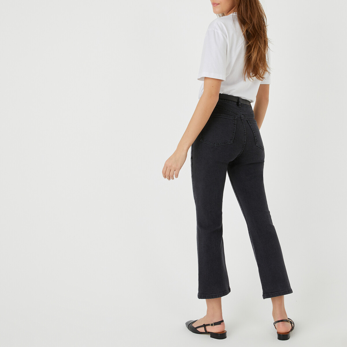 COLEÇÕES LA REDOUTE<br>Jeans kick flare, hoge taille