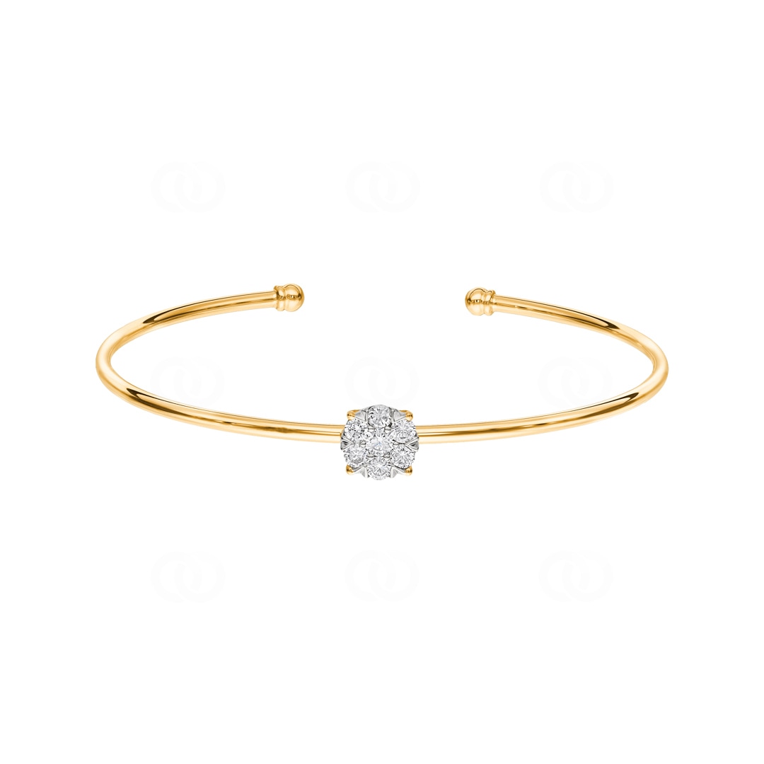 0.50 Karat Diamantarmreif offen 750/18 K Gelbgold