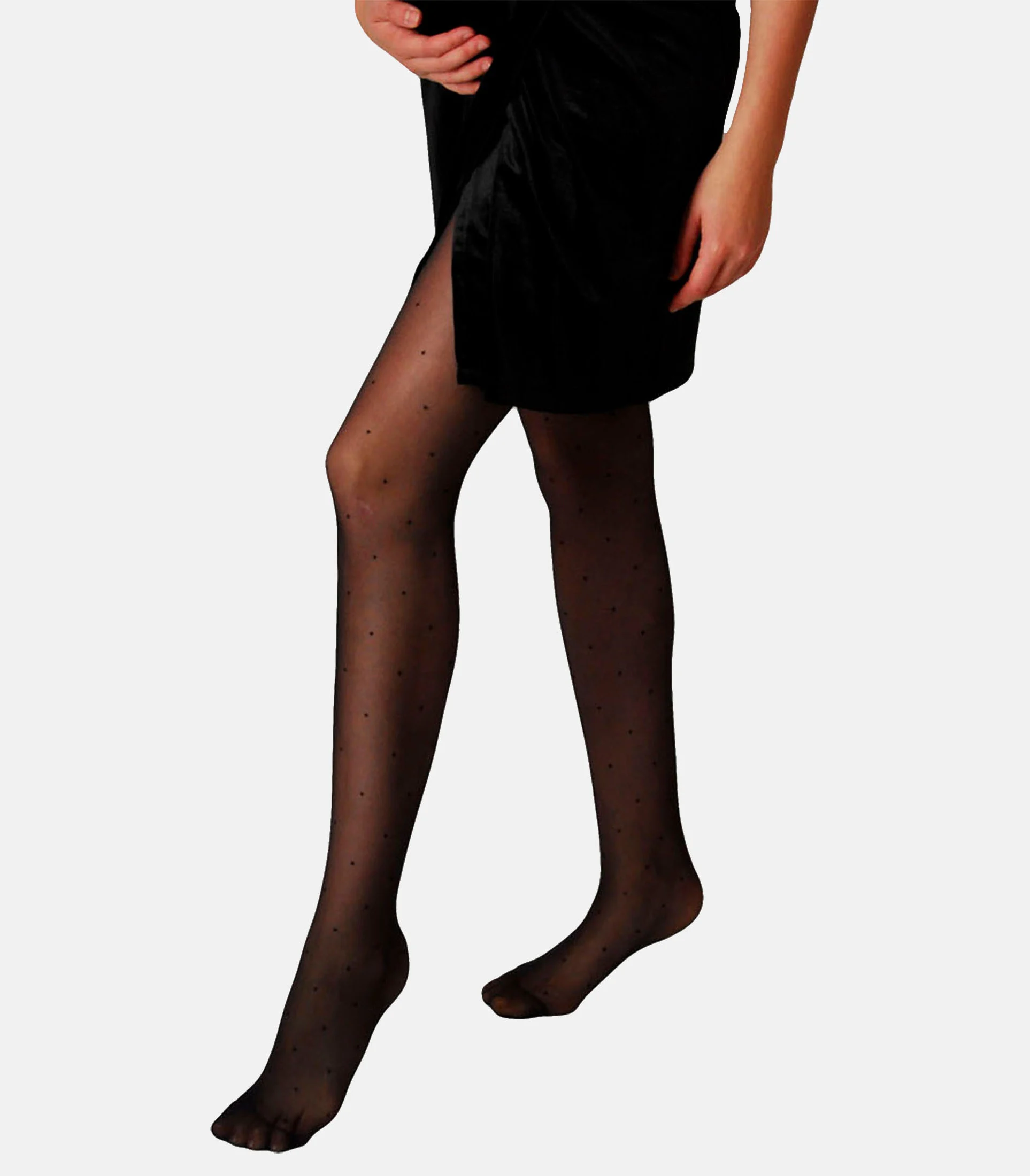 Collants de grossesse transparant confortables 20denavec Petit Pois | Noir