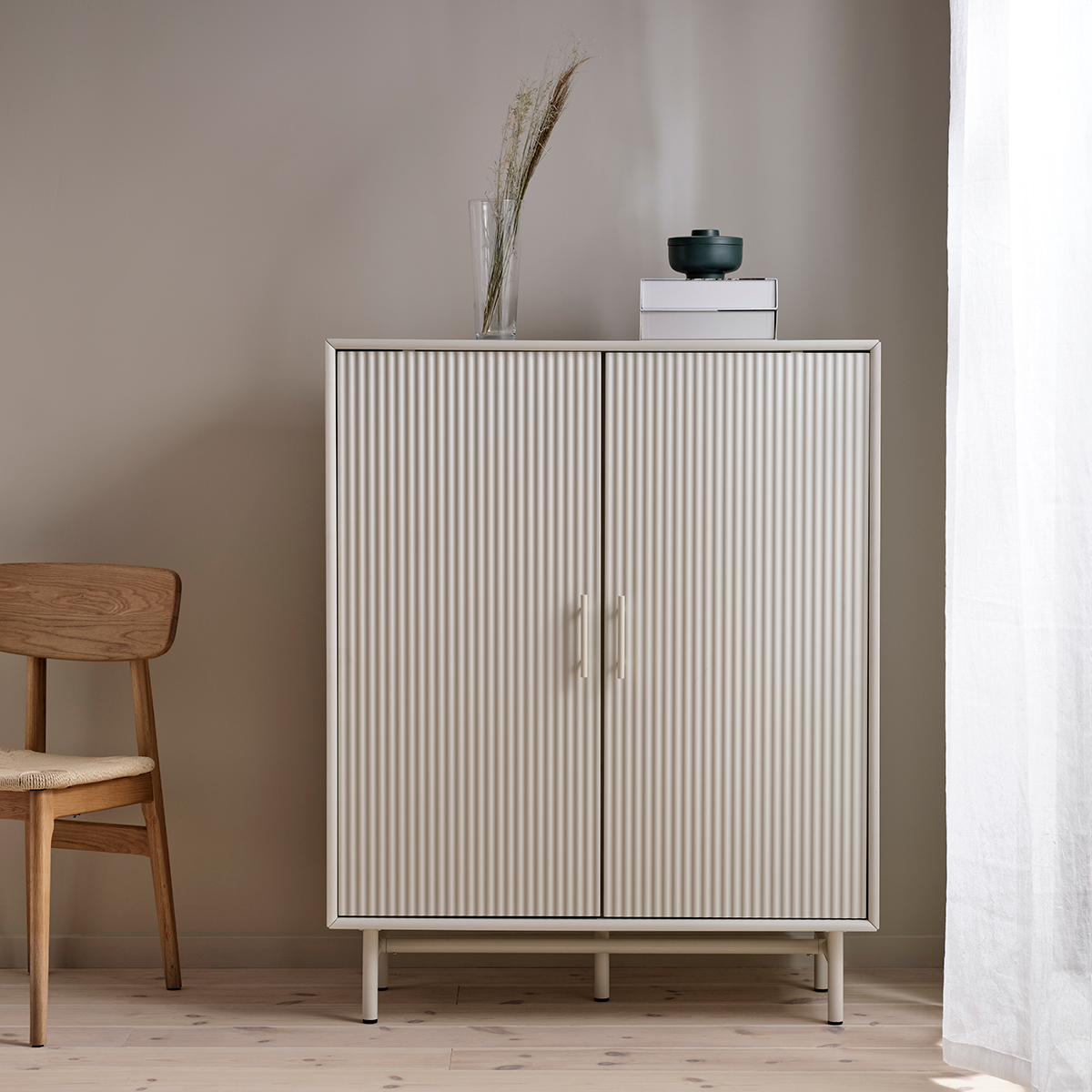 Houten opbergkast Arlo Grijs