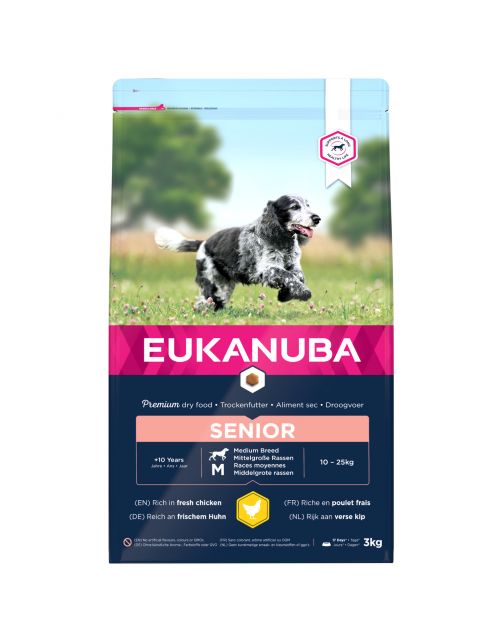 Eukanuba Caring Senior Medium Breed Kip - Hondenvoer
