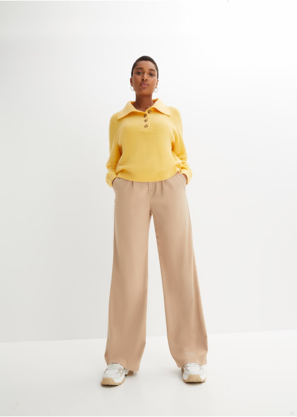 Pull en maille à col polo