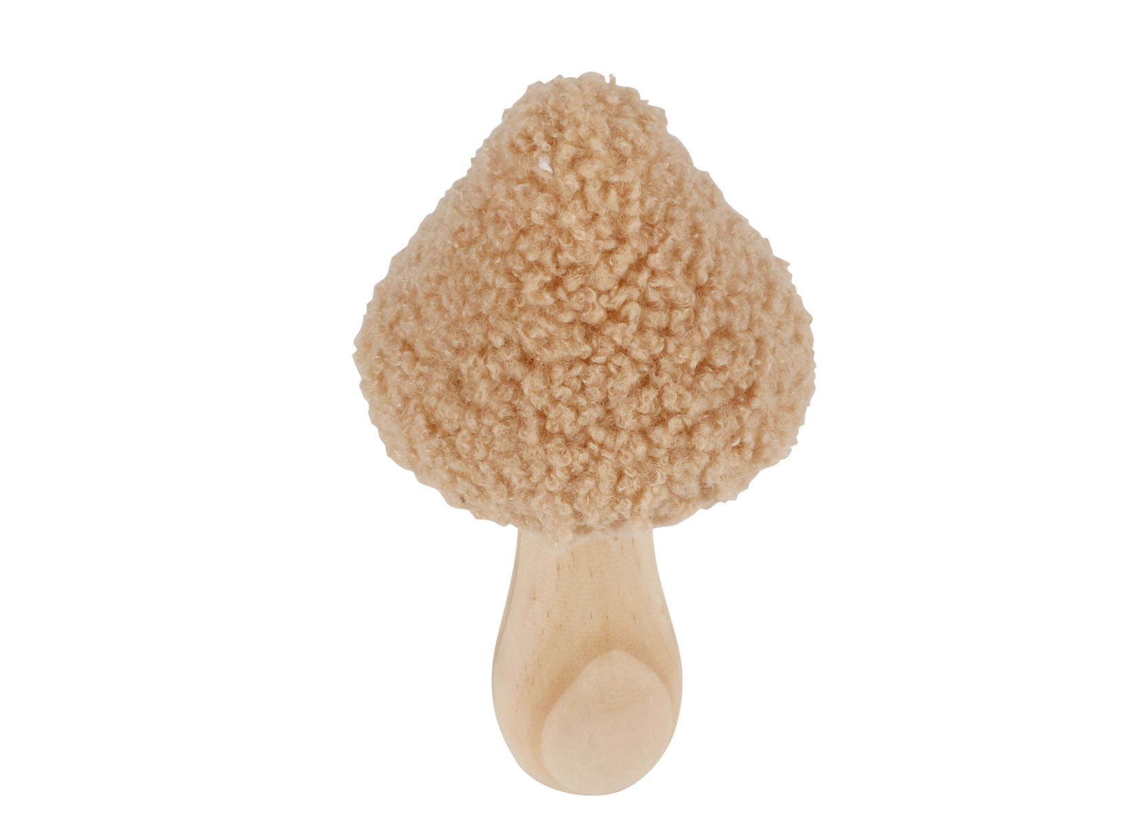 Großer Deko-Pilz mit Teddyfell 7,5x14,5cm