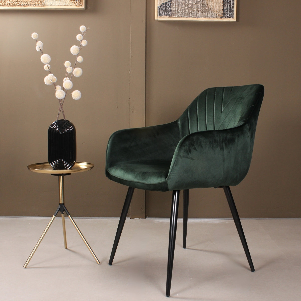 DS4U - Gaby armstoel velvet groen
