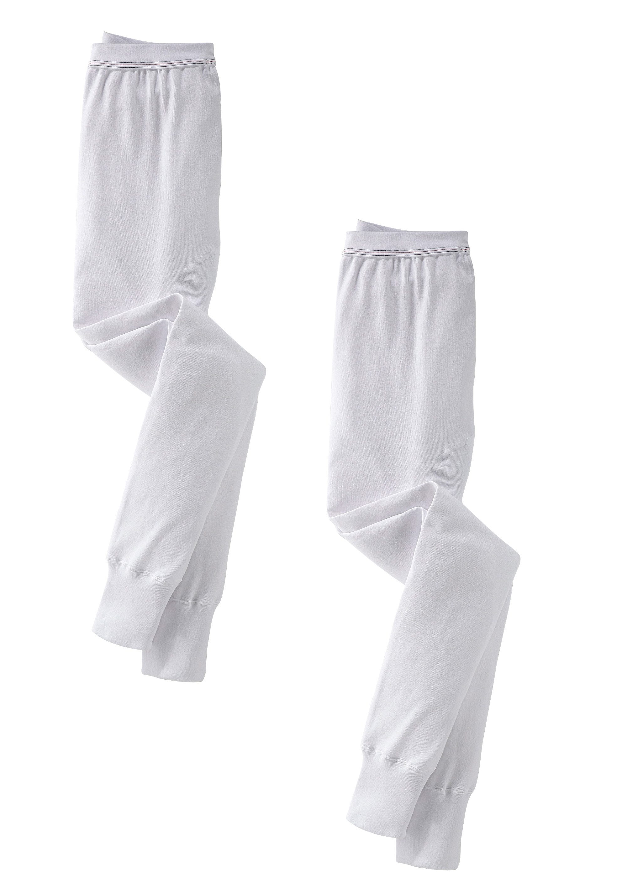 Clipper Lange Unterhose, 2 Stk. aus Feinripp, mit Eingriff