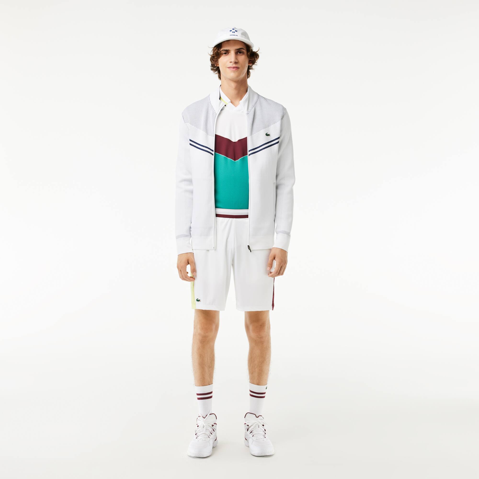 LACOSTE TENNIS x Daniil Medvedev Shorts in Regular Fit Bermudas - Weiss - Lacoste - Herren