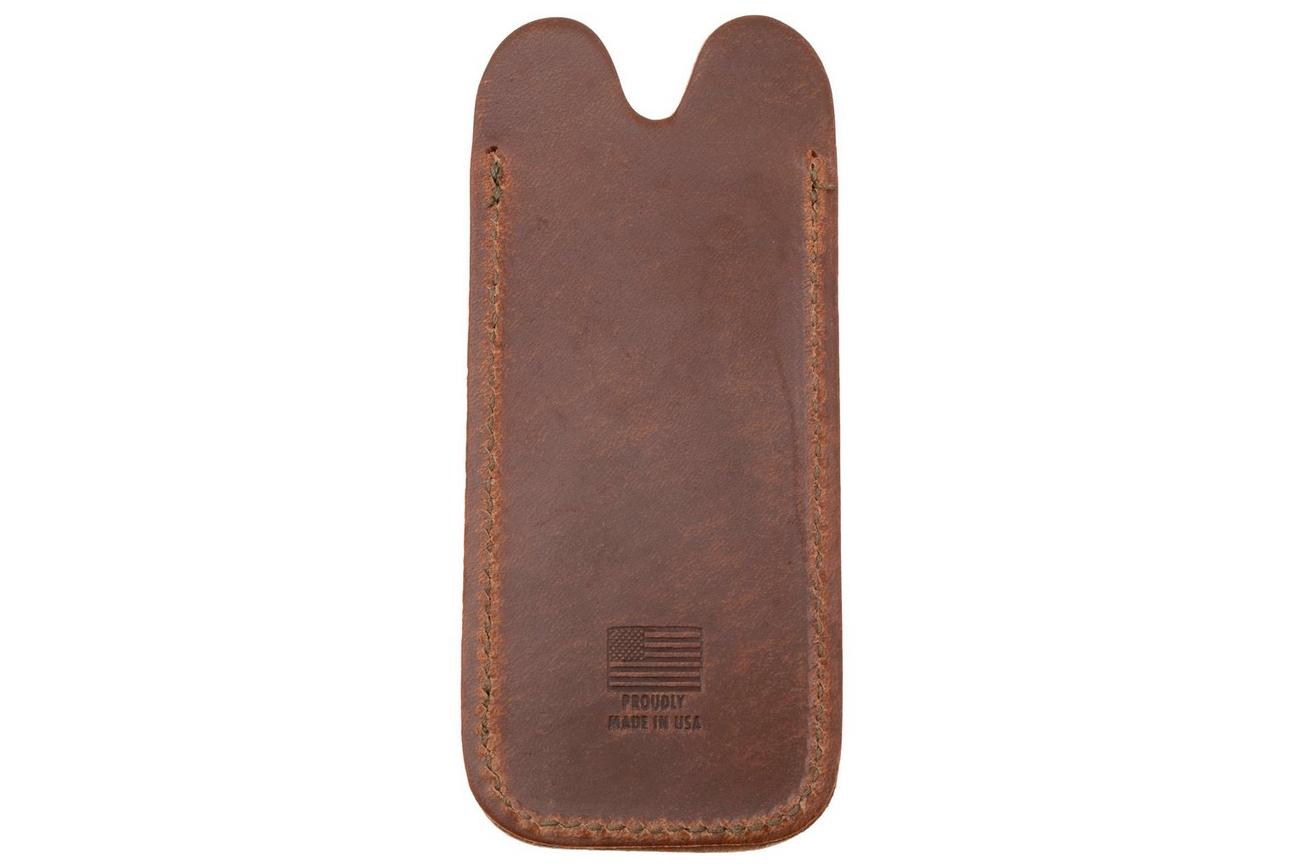 Case Knife Slip 41410 Embossed Genuine Brown Leather, lederen foedraal