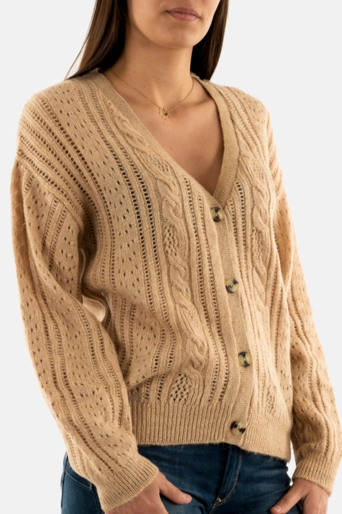 Gilets cardigans lola espeleta gi602w24 417 tapioca