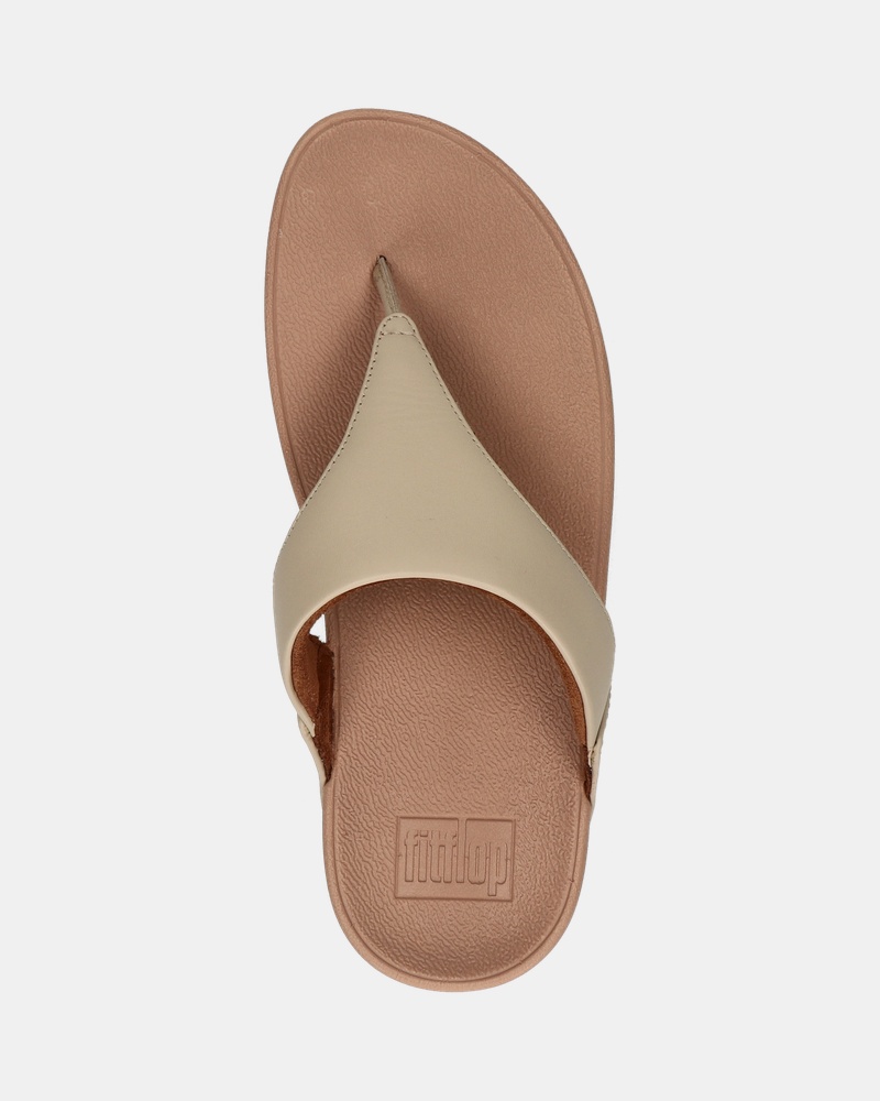Fitflop Lulu Leather Slippers  - beige