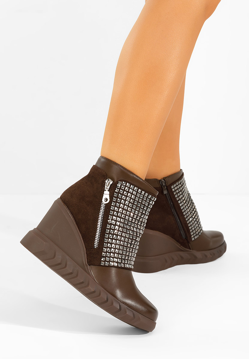 Bottines compensées brunes Ismelora