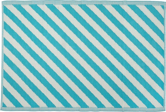 Intratuin buitenkleed strepen blauw 150 x 210 cm