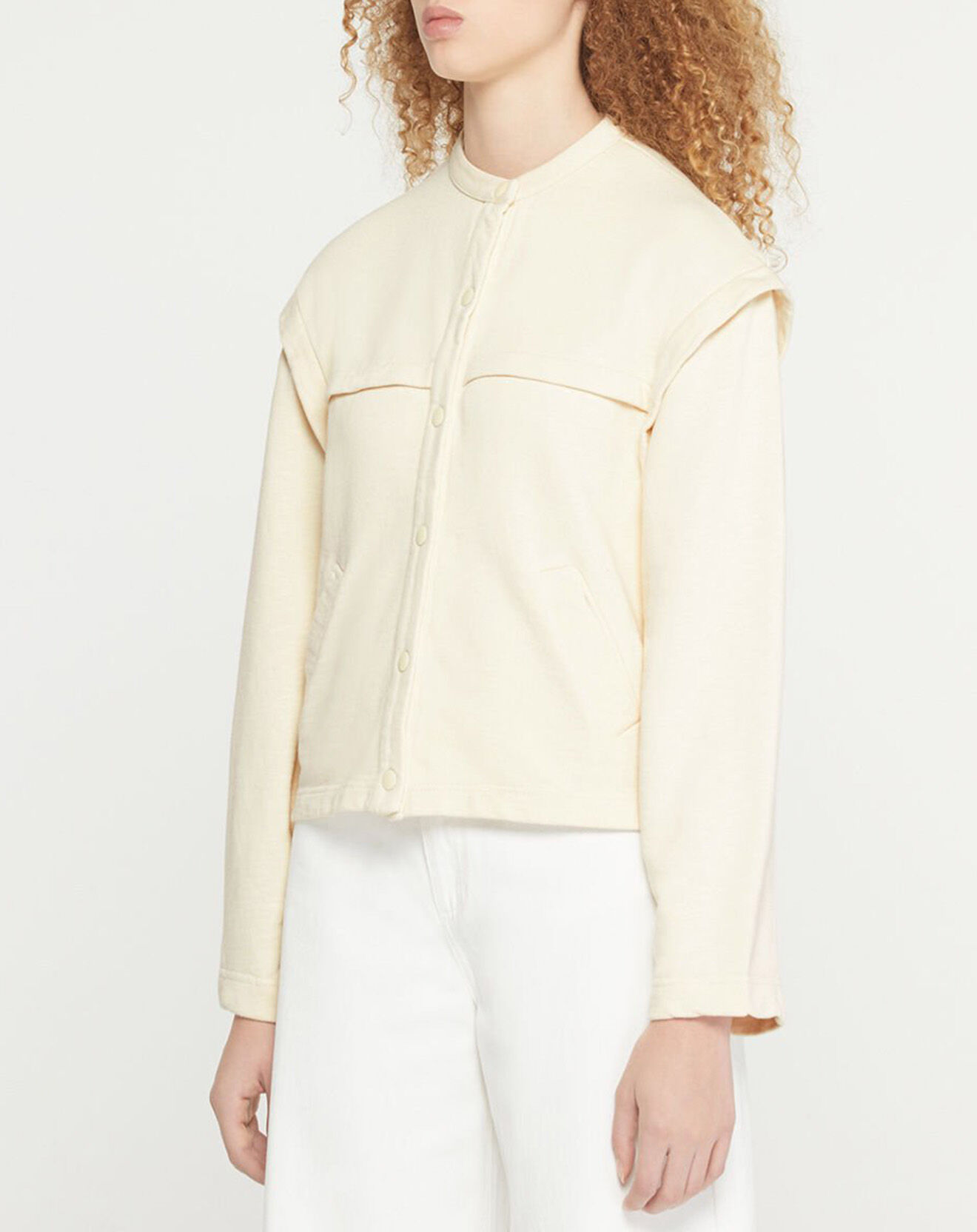 Galeries Lafayette Veste courte en Coton Léonor écrue