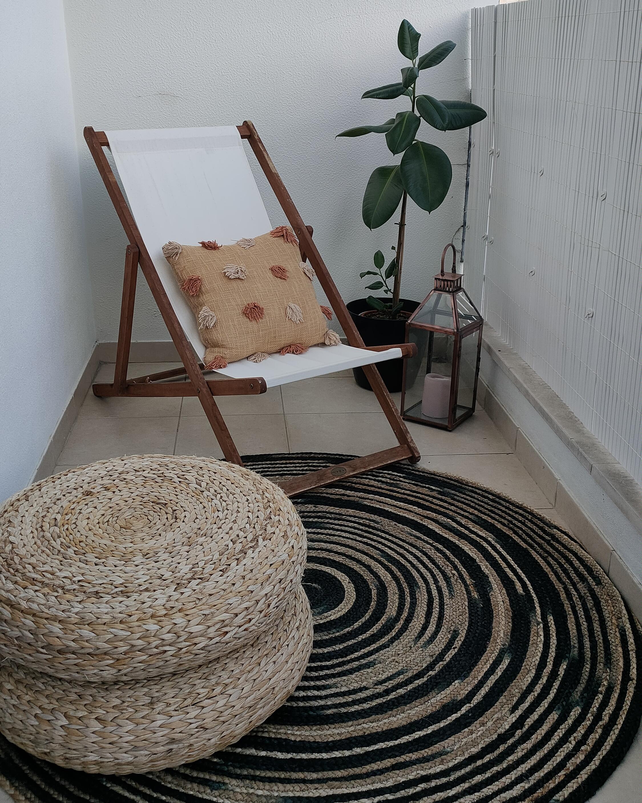 Vloerkleed ARTORA Beige ø 140 cm Jute