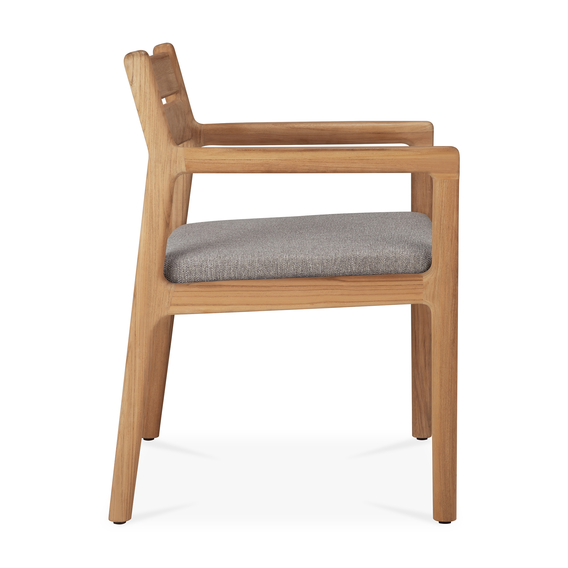 Teak Jack stoel met armleuning - outdoor - met mocha kussen