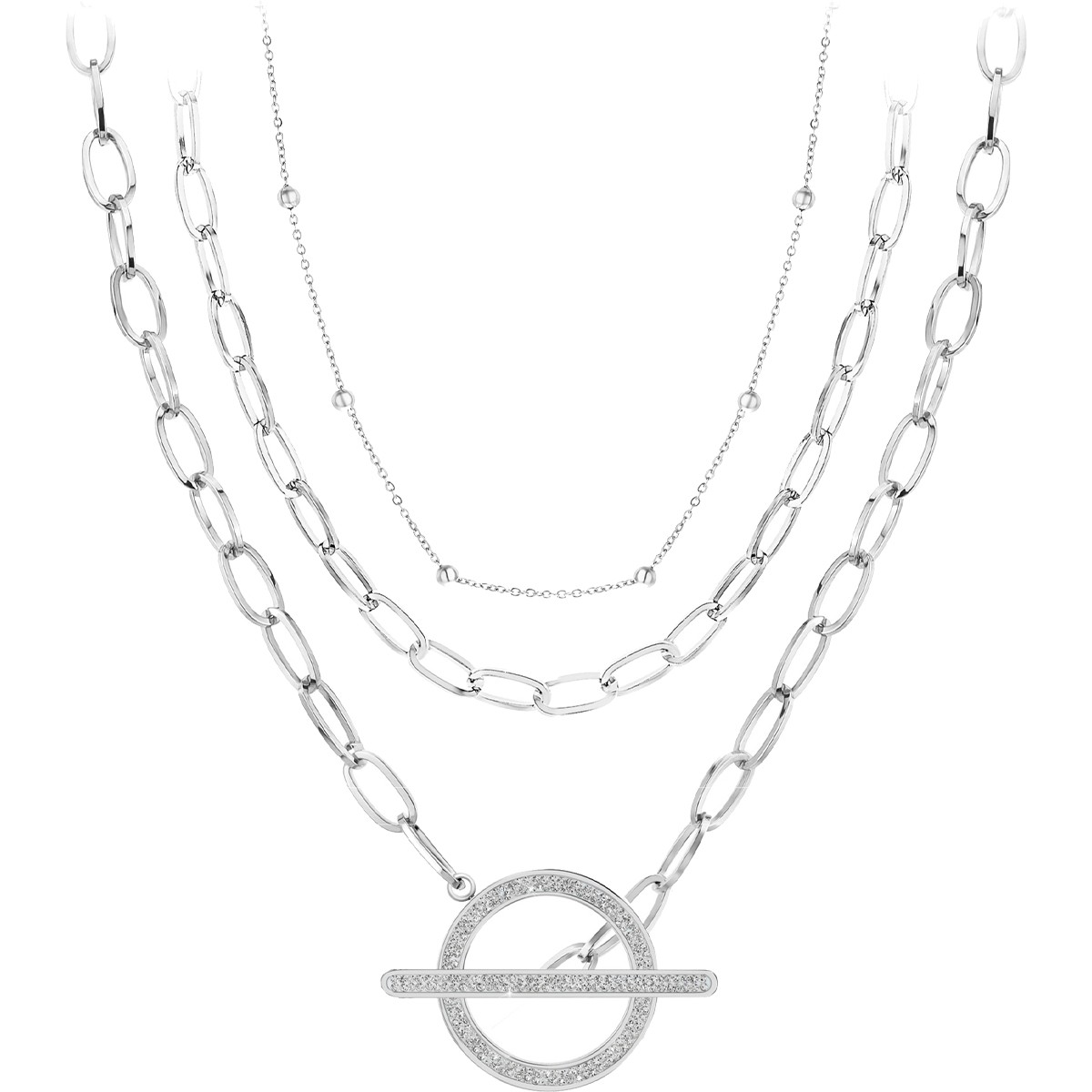 Colliers - Acier inoxydable & cristaux