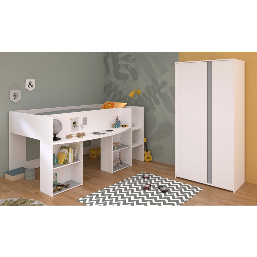 Parisot Kinderzimmer Set 2tlg Pirouette 14  Weiß Weiß