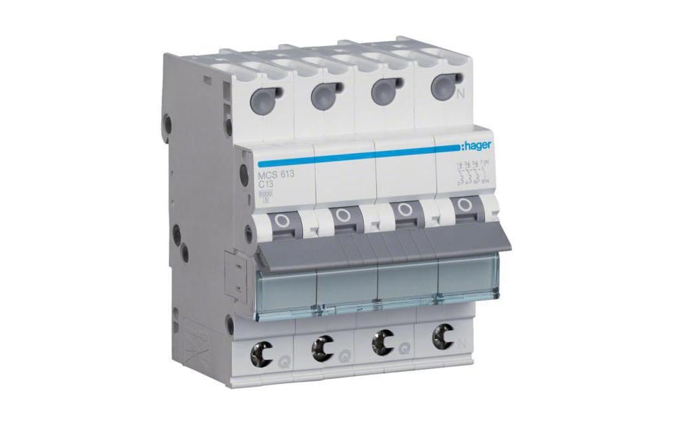 Leitungsschutzschalter 3P+N 6kA C-13A QC 4MFehlerstrom-Leitungsschutzschalter