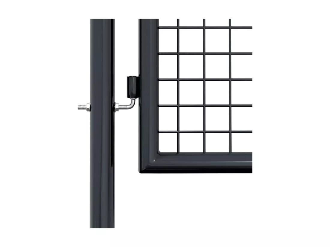Portail en maille de jardin Acier galvanisé 100 x 250 cm Gris