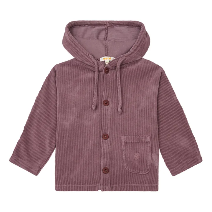GOLD, Olalala Sweat Capuche Coton Bio Velours Côtelé Hagar | Prune