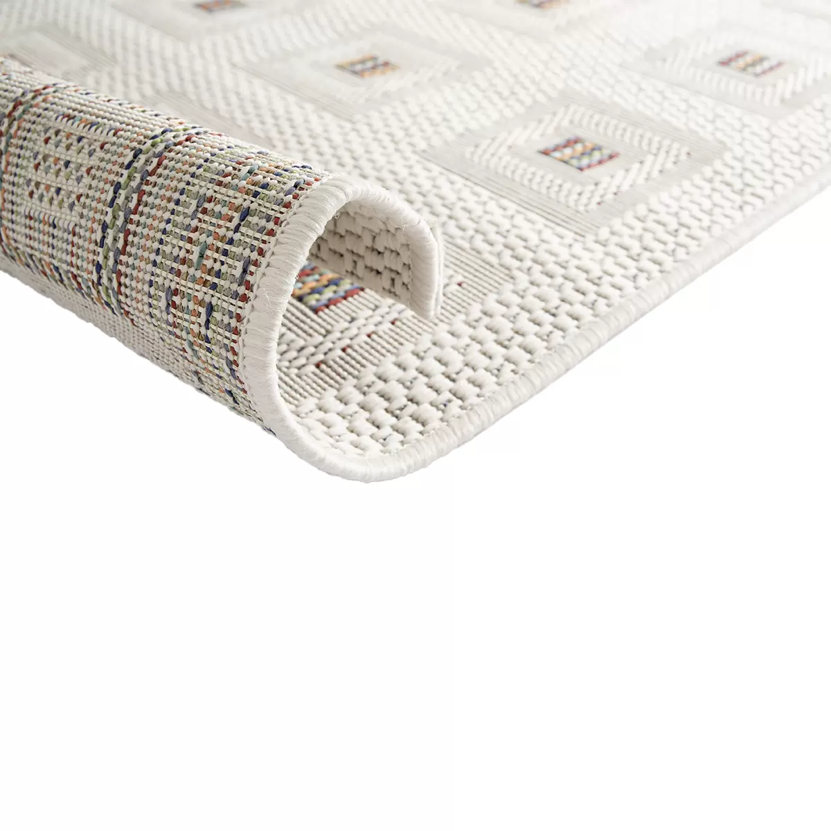 Flachwebteppich Iris beige,bunt