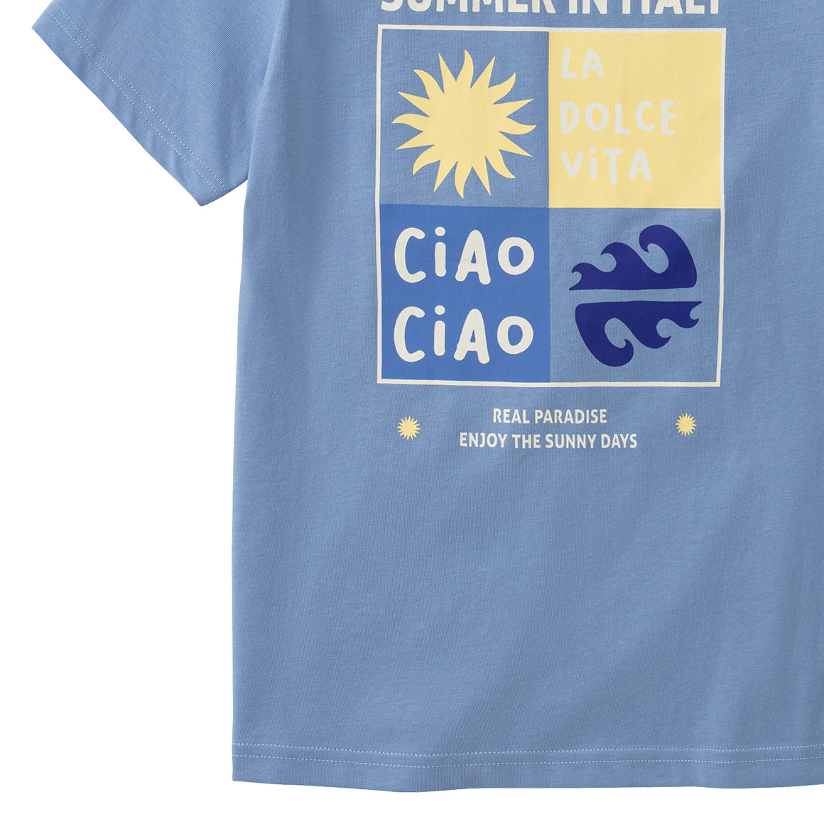 Jonas Nielsen Jungen T-Shirt mit großem Print hellblau