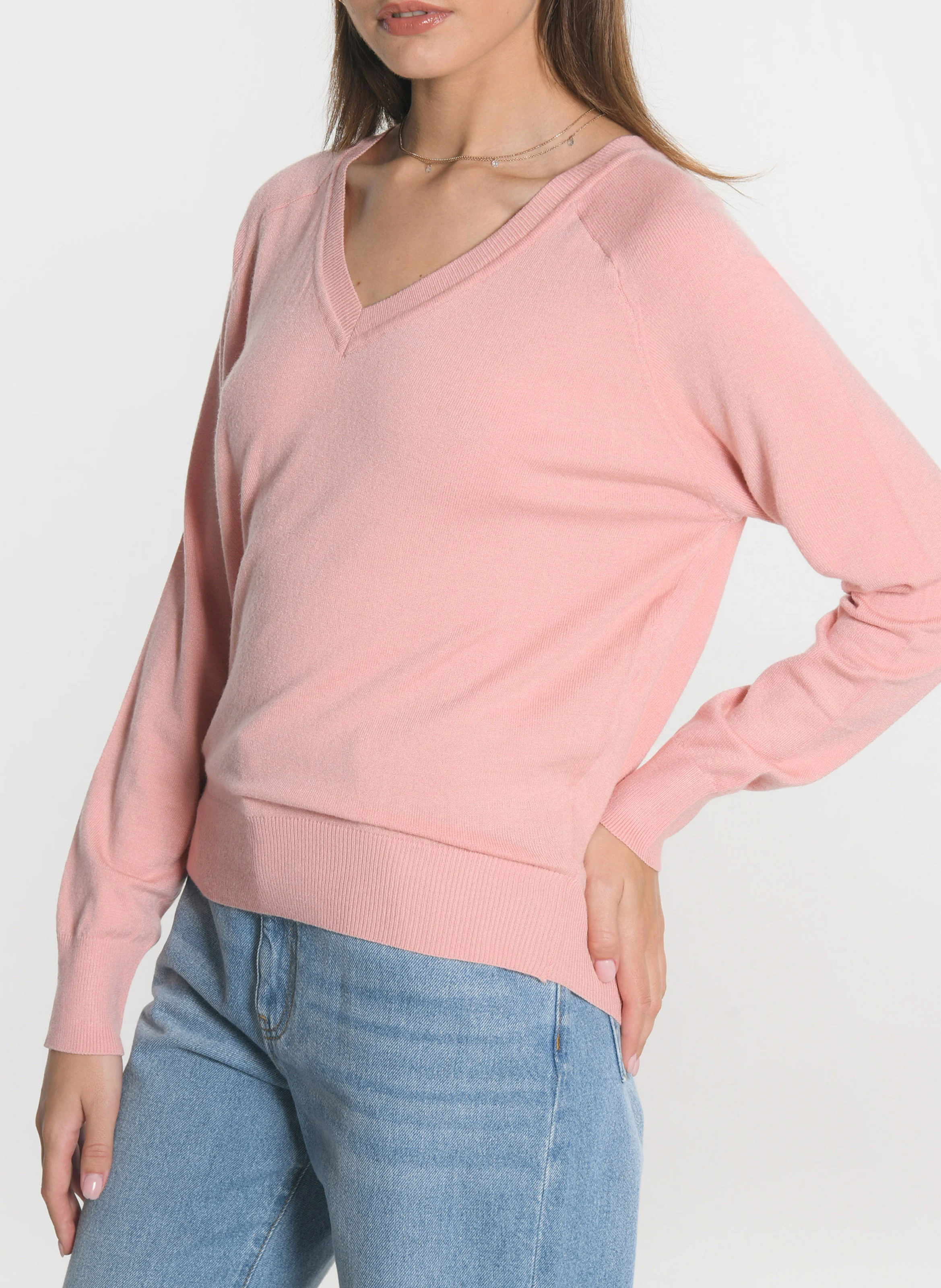 NOLWENN - Pull ample en maille | Rose