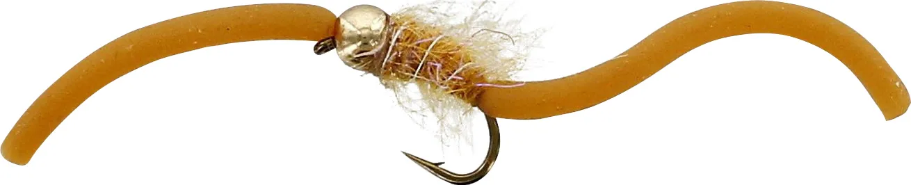 Unique Flies Squirmito Earthworm Tan Daiichi 1120 #12
