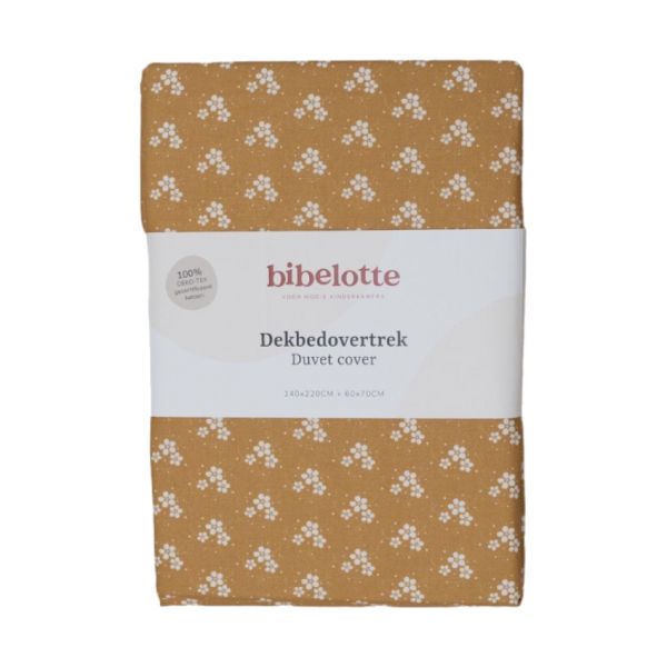 Bibelotte Onder De Bloemen Dekbedovertrek Okergeel 140 x 220 Cm