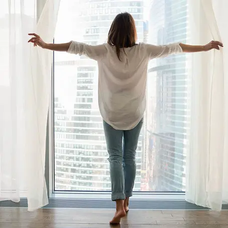 2-PACK: Vitrage Gordijnen - Haken of Ringen - Wit