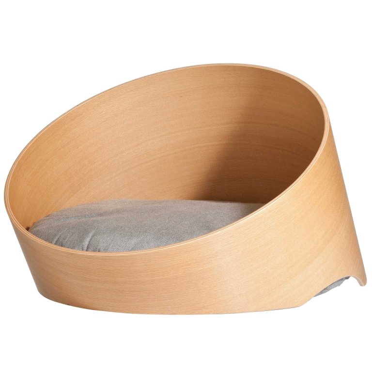 MiaCara Covo hondenmand Ø60 eiken, kussen sand