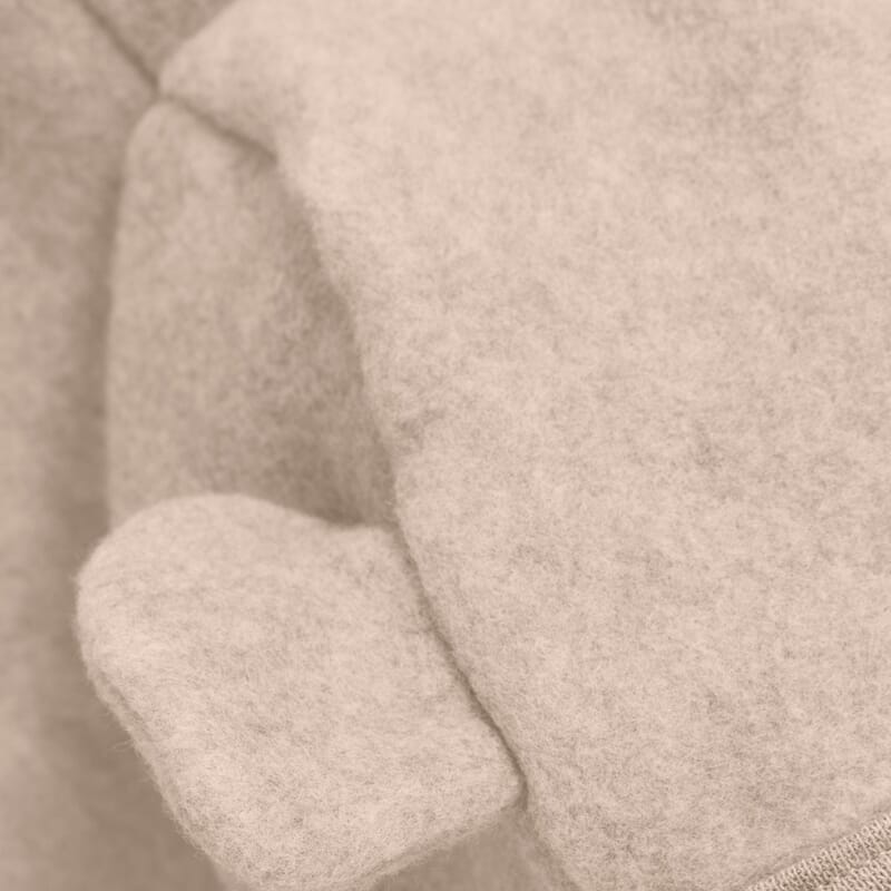 Balaclava Ears Cotton Fleece Camel Melange - Huttelihut - Rumpetroll