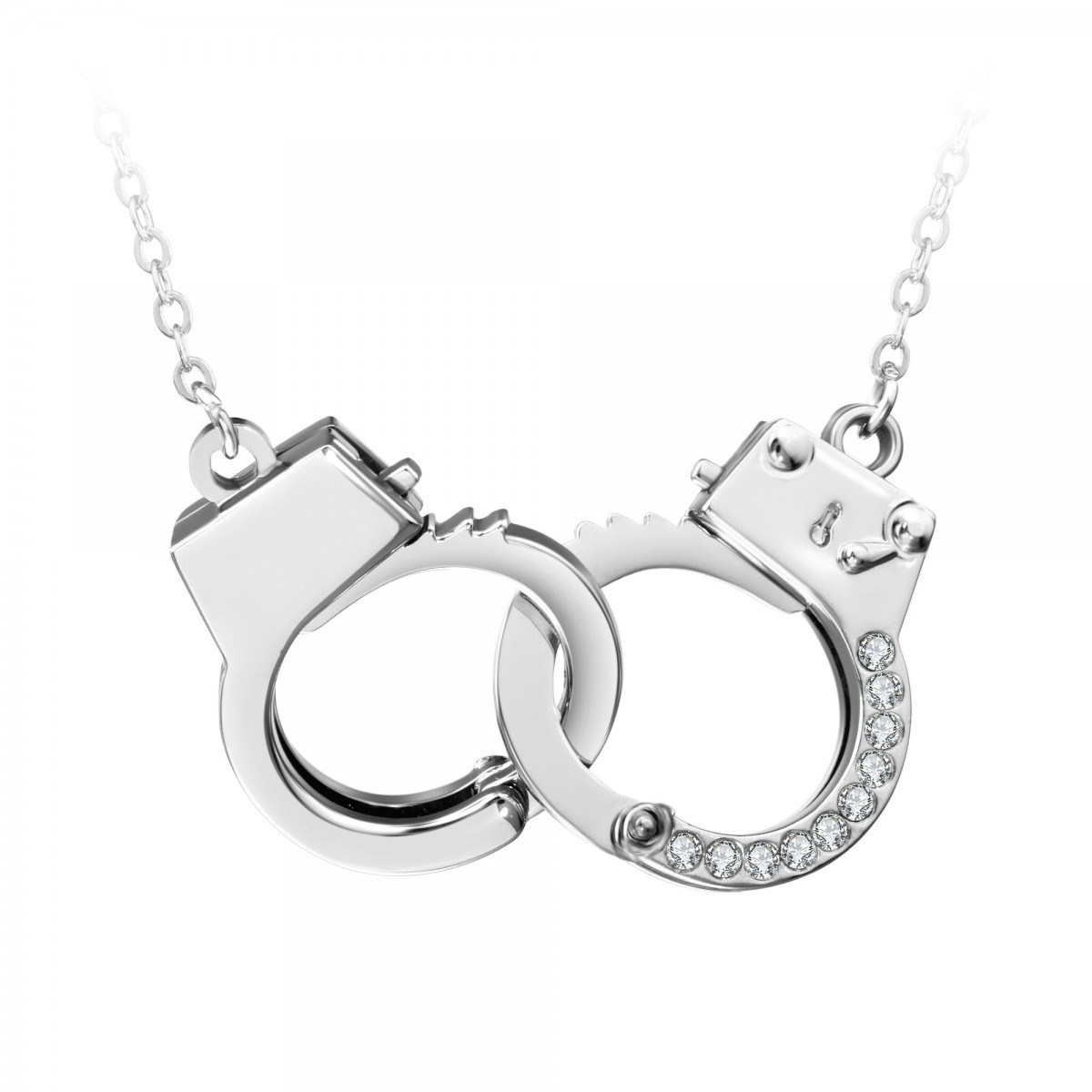 Collier menottes SC Crystal orné de Cristaux scintillants