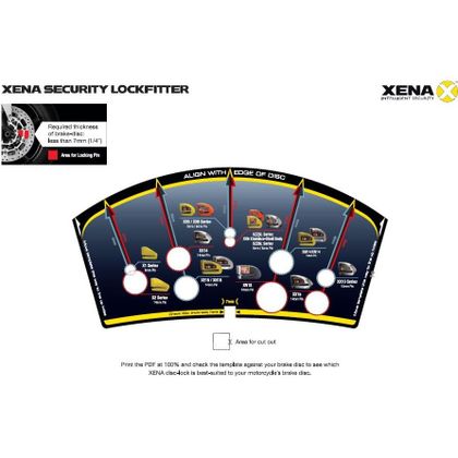 Antivol XENA Bloque disque Alarme XX6 Universel