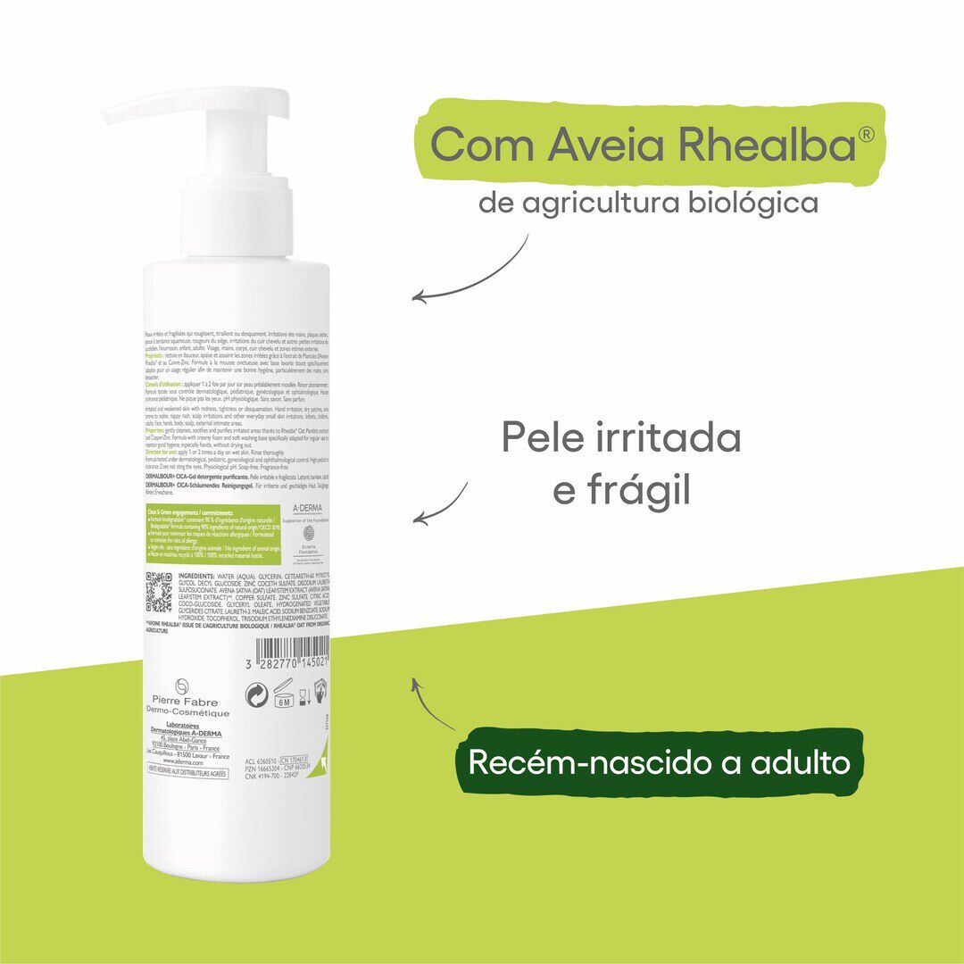 Cica Dermalibour+ - Gel Espuma Purificante - 200ml