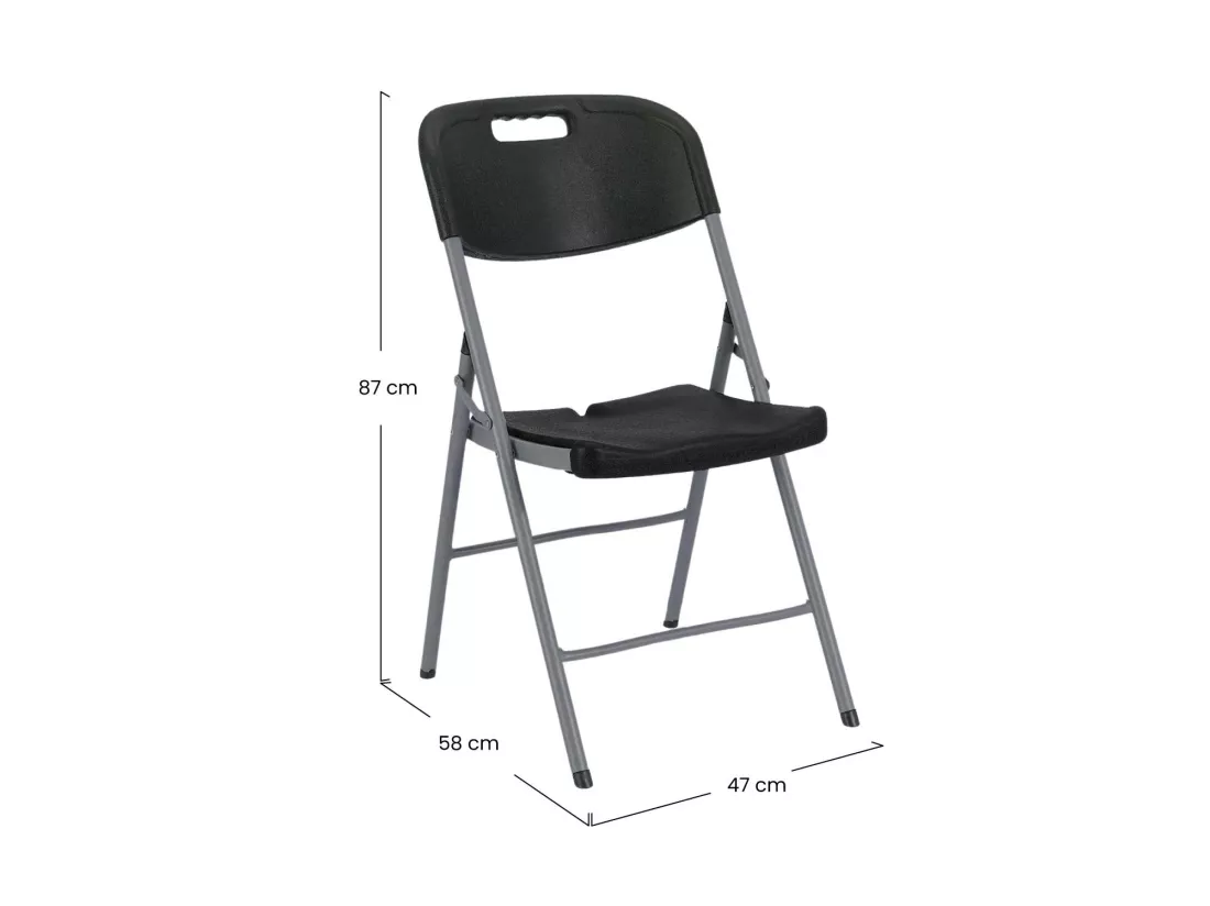 Pack 10 Chaises Pliantes avec Poignée 47x58x87cm 7house
