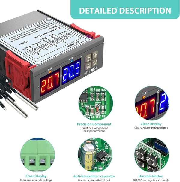 STC-3008 220V Temperaturregulator, PID-regulator