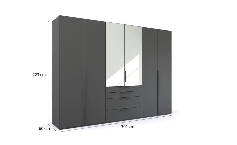 Drehtürenschrank 301 cm 6 Stück