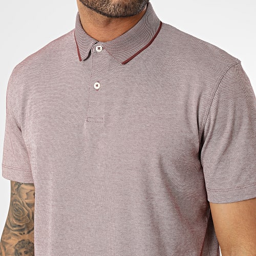 Polo Manches Courtes Leroy Cool Max Bordeaux Chiné