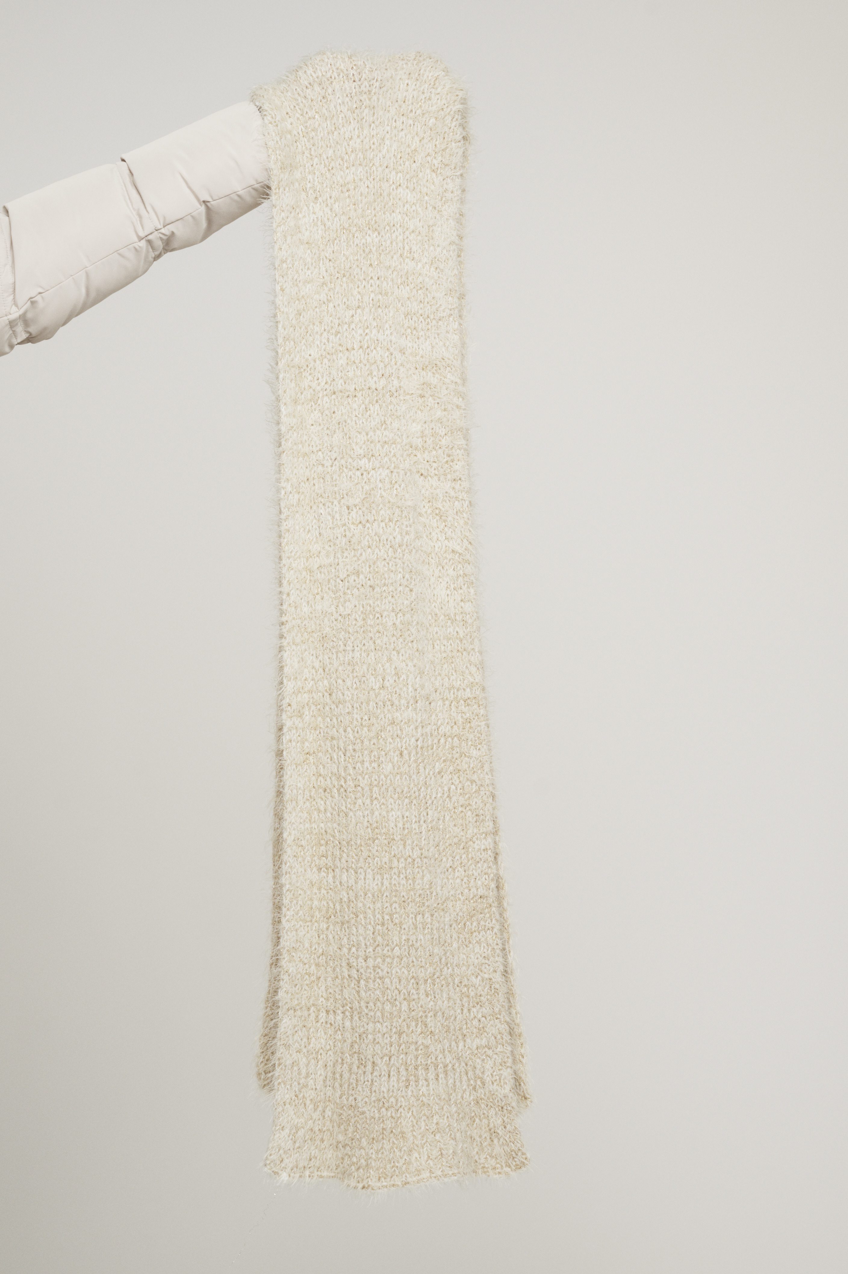 Rino & Pelle - Rav Knitted Scarf With Lurex - Birch
