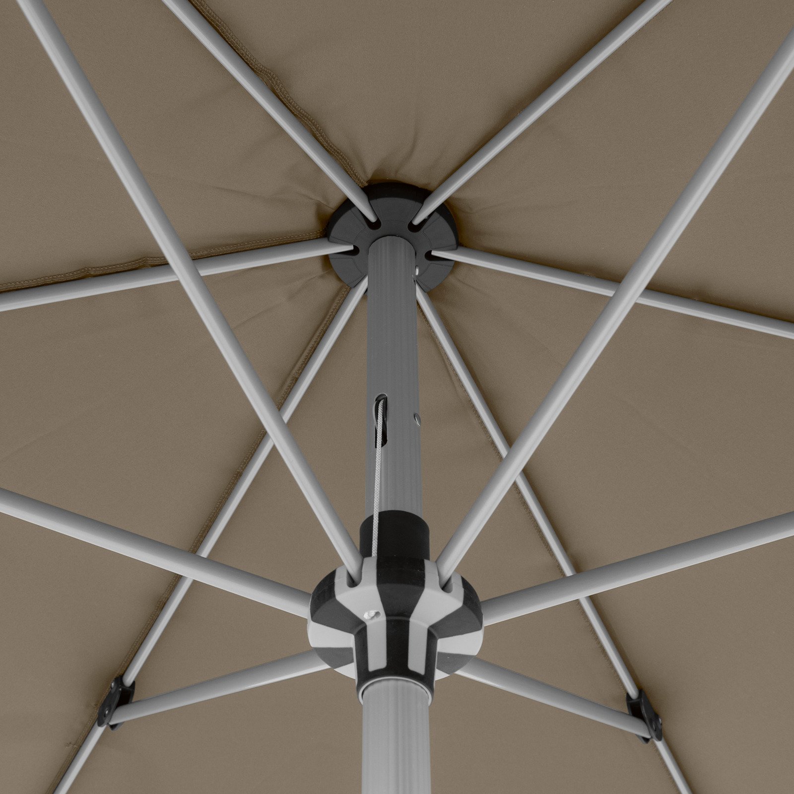 Sonnenschirm Knirps 206 cm taupe