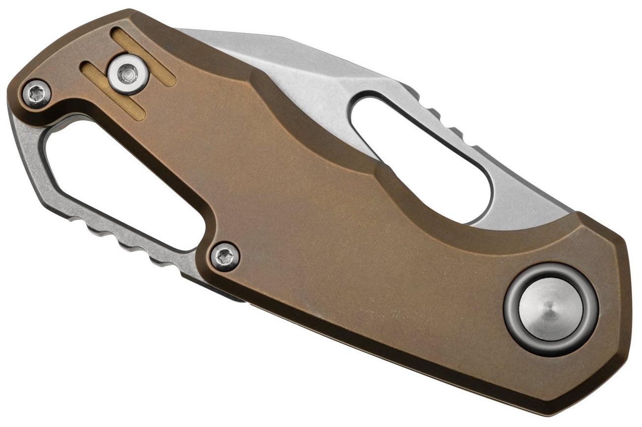 MKM Isonzo FX03M-3TBR, Clip Point Stonewashed Böhler M390 Bronze Titanium, zakmes