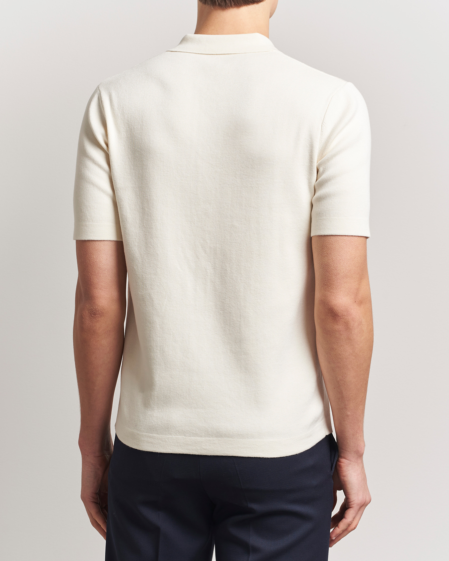 Fred Perry Knitted Short Sleeve Shirt Ecru