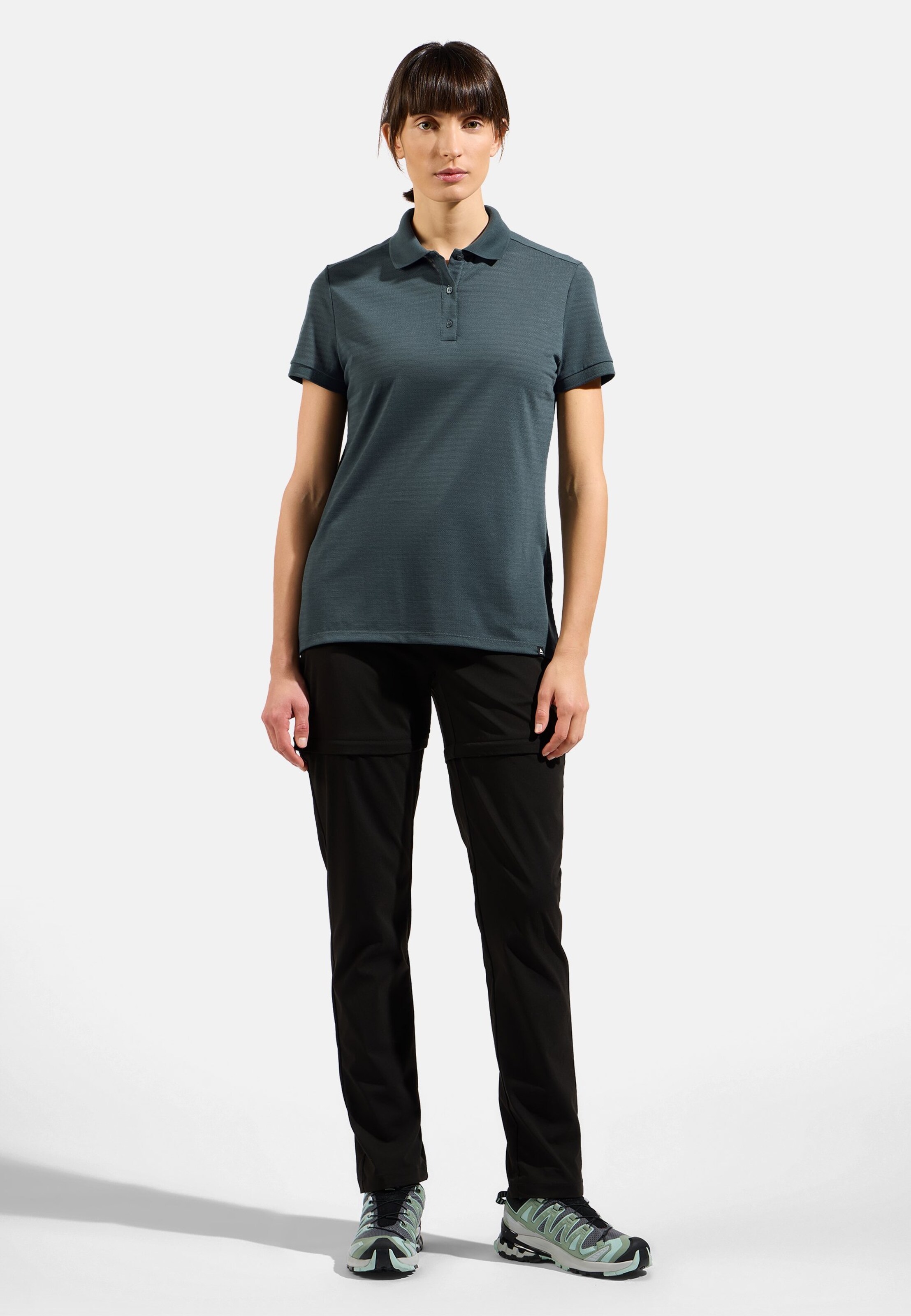 Ascent Poloshirt mit Naturfasern in dark slate