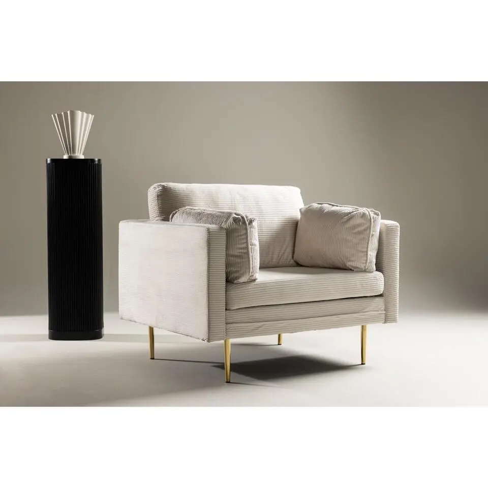 Svea - Sino fauteuil - ribstof - lichtgrijs