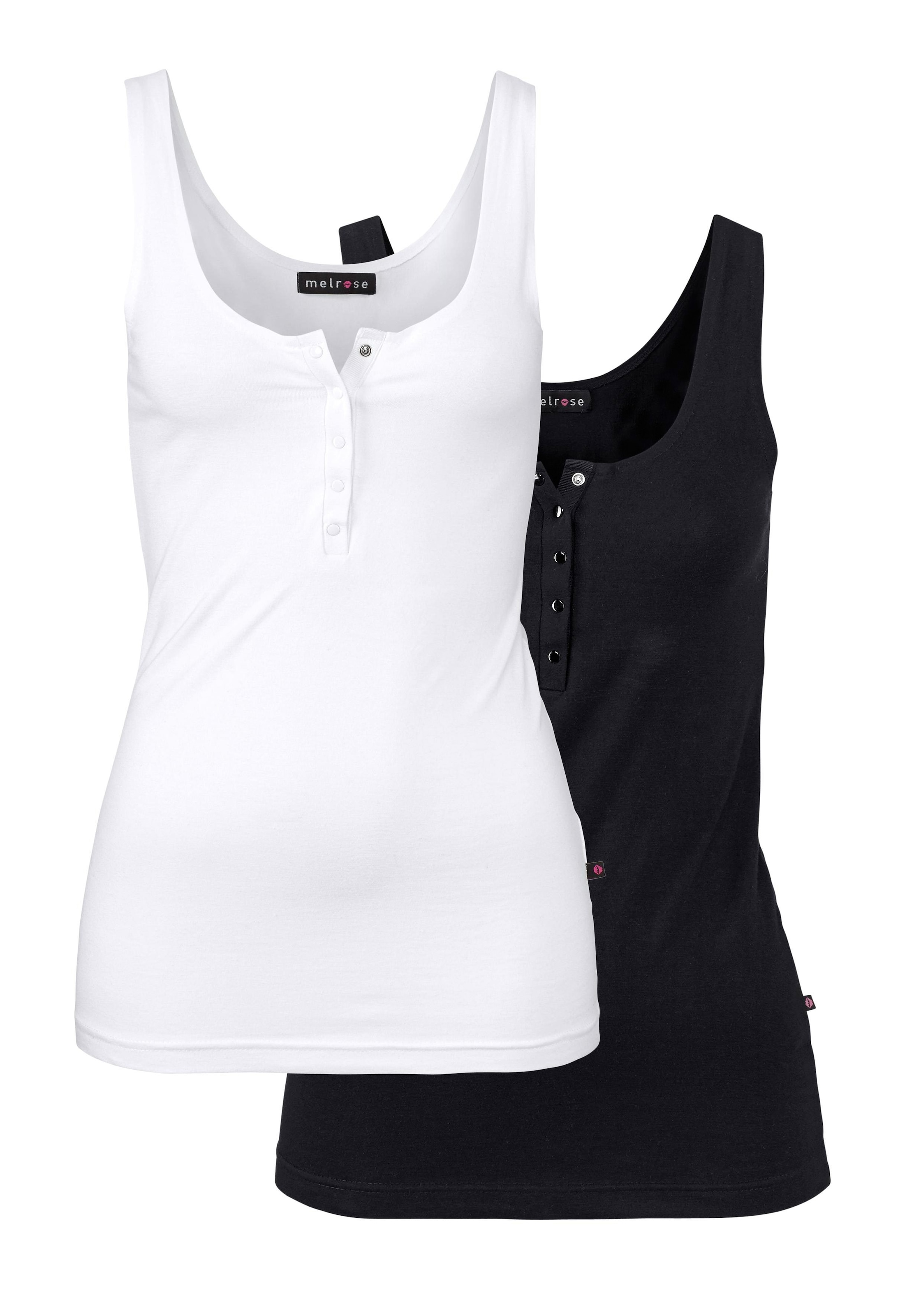 Melrose Tanktop Packung, 2 Stk. tlg. figurbetont, mit Knopfleiste