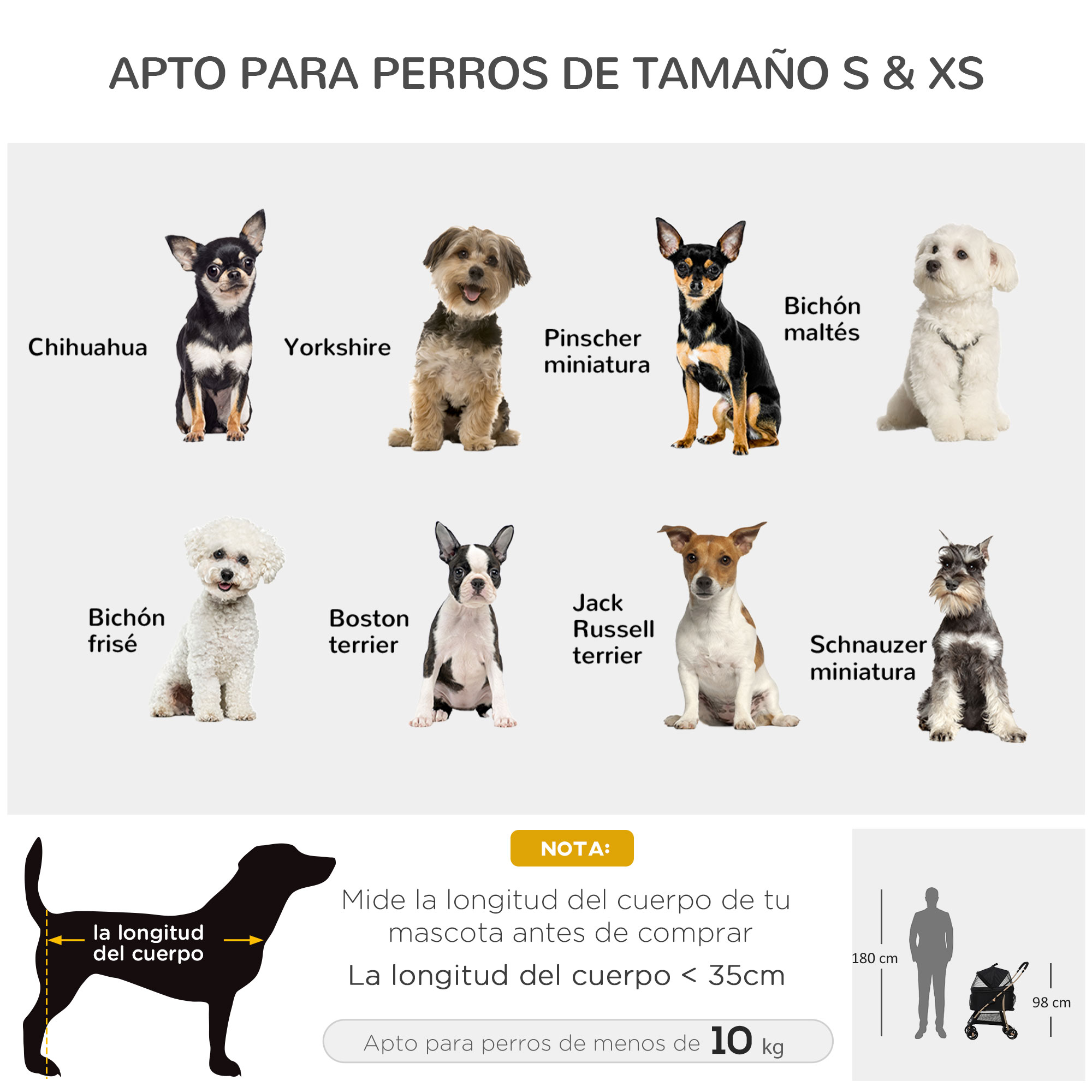 Carrinho para animais de estimação PawHut 3 em 1 para cães e gatos, com bolsa de transporte dobrável e removível, cesto de armazenamento e freios. Fabricado em tecido Oxford 600D, suporta até 15 kg e mede 82 x 49,5 x 98 cm, na cor preta.