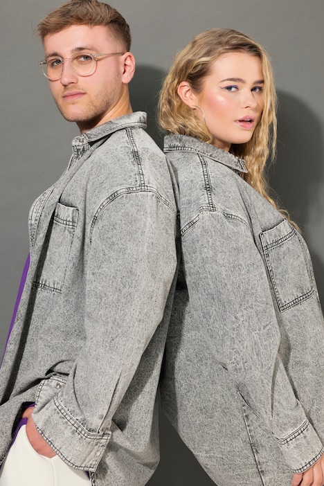 Jeanshemd, oversized, Vintage Look, Unisex