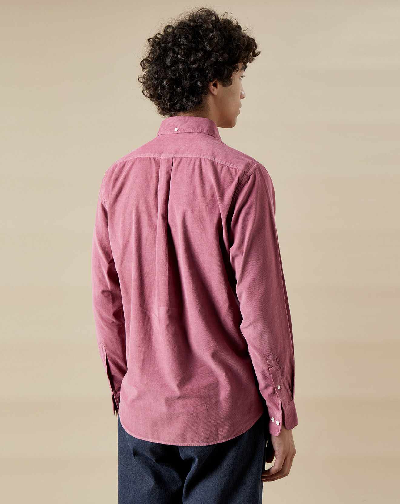 Hartford Chemise en Velours Milleraies regular Pitt Pat rose