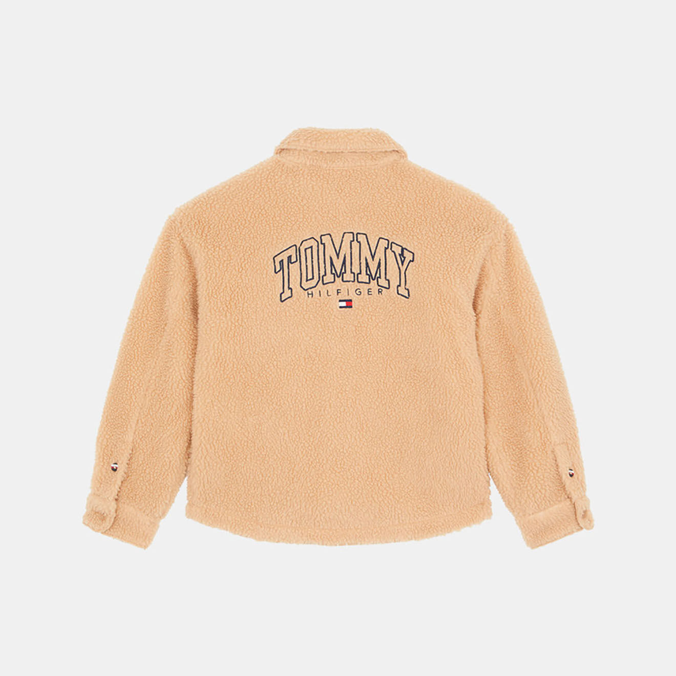 Tommy Hilfiger Surchemise en Sherpa logo dos beige